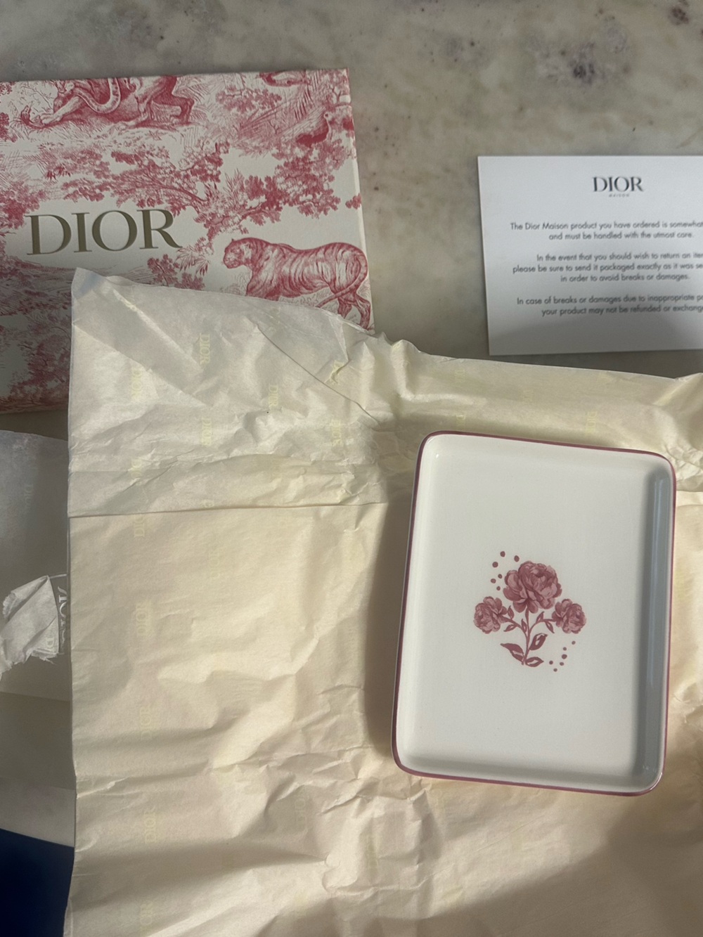 SOLD OUT - Authentic Trinket Tray
Ceramic with Rose Motif